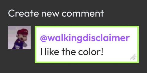 comment on a canvas